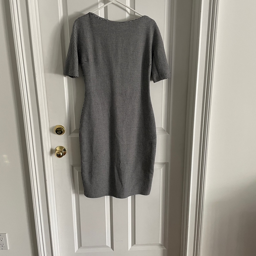 Zara houndstooth sheath dress